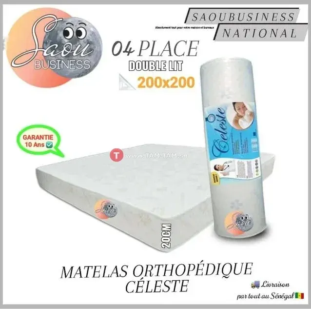 Matelas Orthopédique CELESTE 200x200 double lit