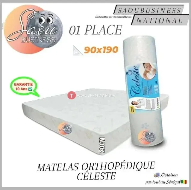 Matelas Orthopédique CELESTE 90x190 place