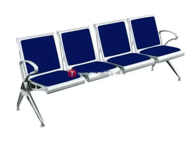 BANQUETTE 4 PLACES PU EM-4-H BLEUE 233X17X13