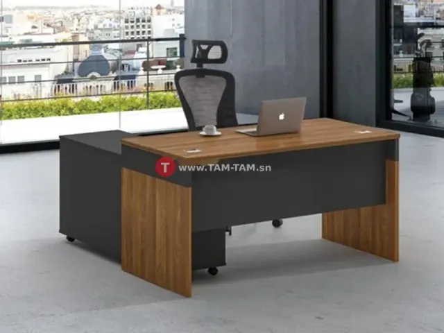 BUREAU DIRECTION KM-117 1800*900*760 MELAMINE MARRON+GREY