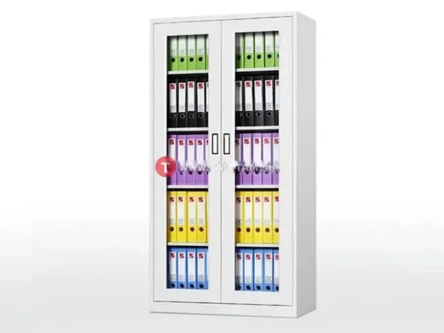 ARMOIRE METAL HAUT PORTE VITRE