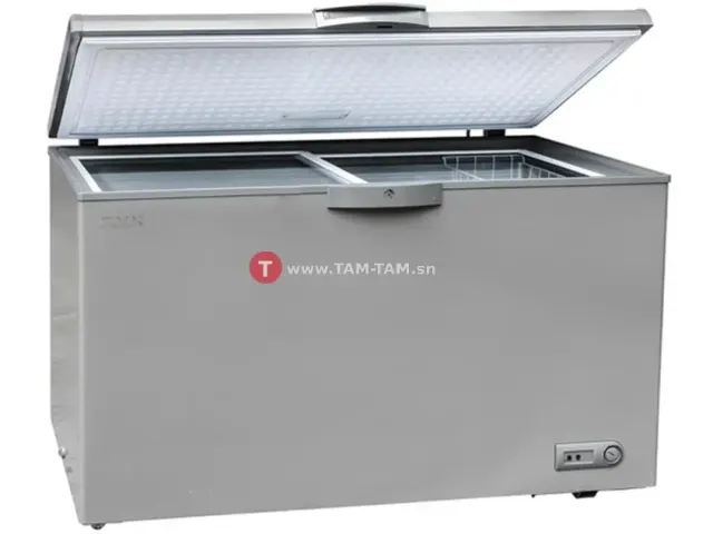 CONGELATEUR HORIZONTAL COFFRE 500L FINIX GRIS