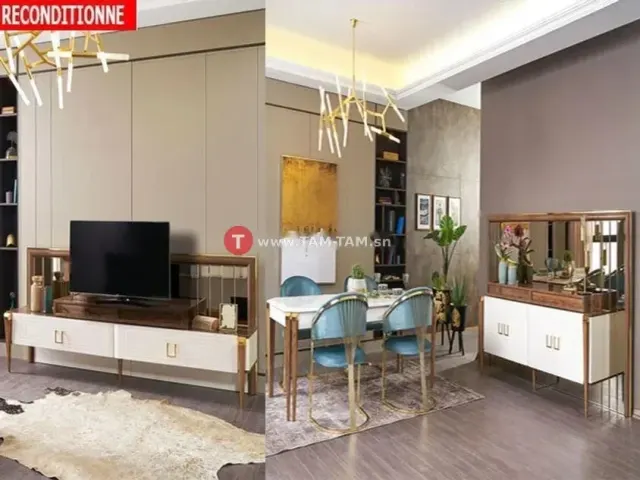 MEUBLE TV PARIS 210*44*180 +TABLE A MANGER
