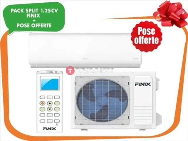 SPLIT 1.25CV FINIXINVERTER09DBC 9000BTUGAZR410+POSEOFFERTE