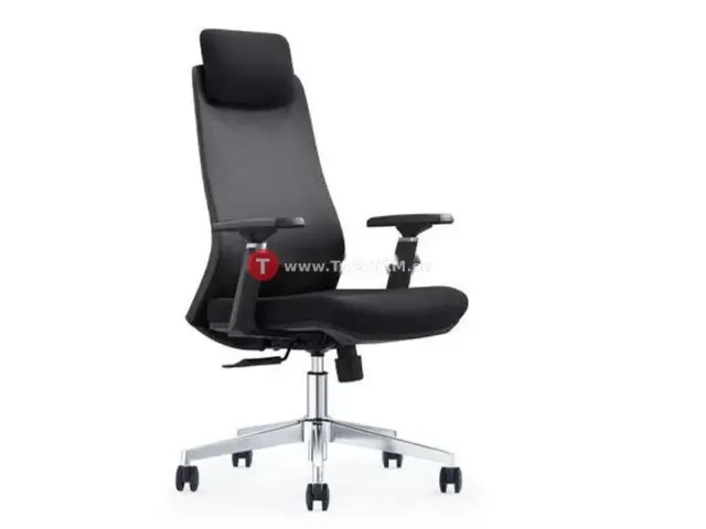FAUTEUIL DOSSIER HAUT EN MAILLE 671AB NOIR