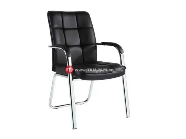 CHAISE VISITEUR PU AVEC ACCOUDOIR